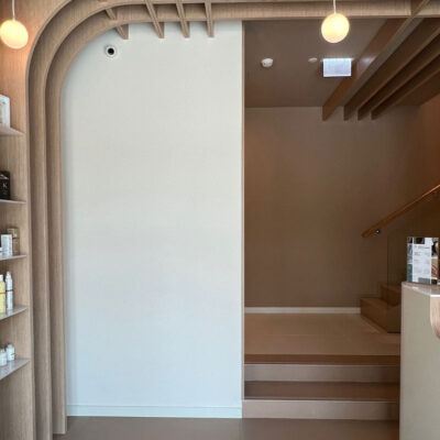 A beauty salon reception