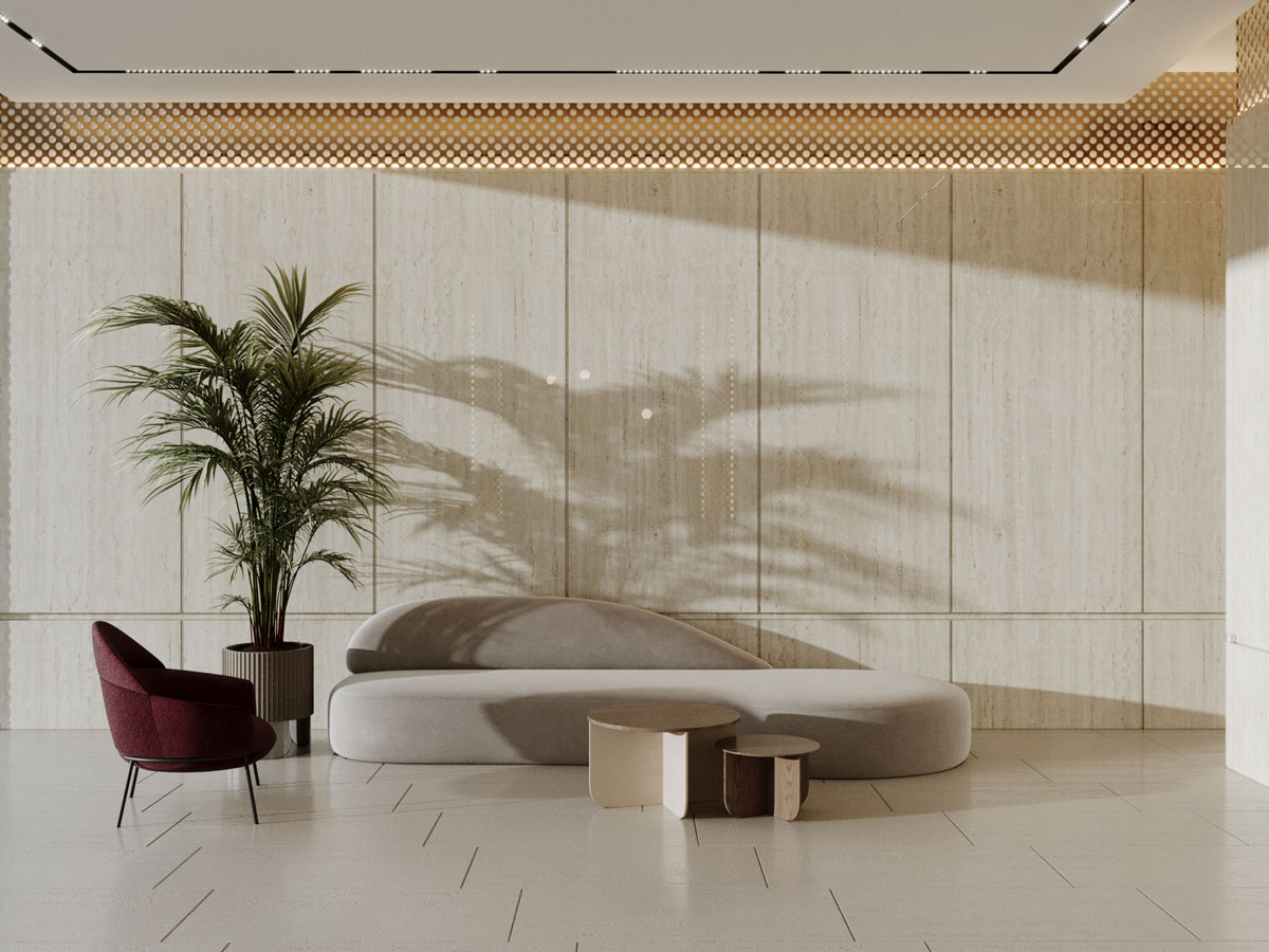 A building lobby interior design