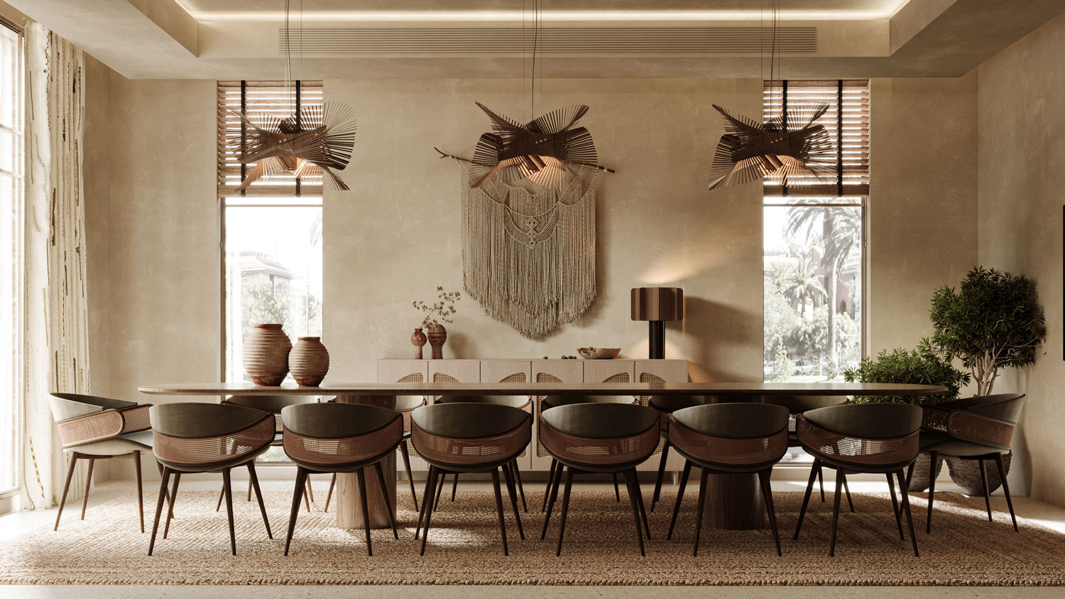 A majlis dining room interior design