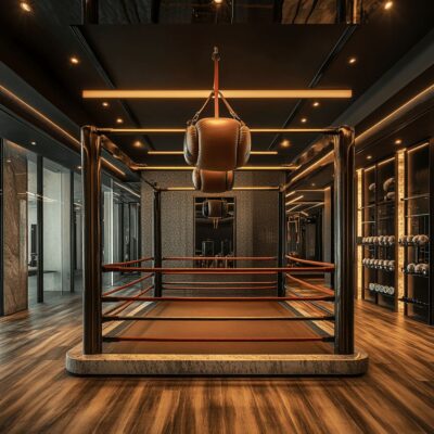 This impressive boxing studio blends innovative design with functional layouts for optimal performance