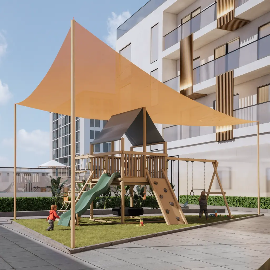 Kid's playground design for a residential building facilities Kid's playground design for a residential building facilities