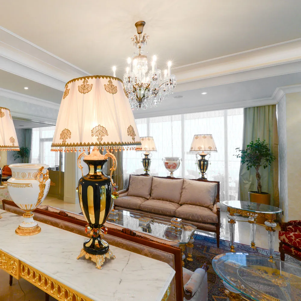 In this Dubai palace, traditional arabesque patterns and luxurious silk drapes create an ambiance fit for royalty.