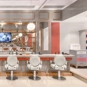 كاونتر بار تجميل بتصميم ديكور داخلي حديث كاونتر بار تجميل بتصميم ديكور داخلي حديث