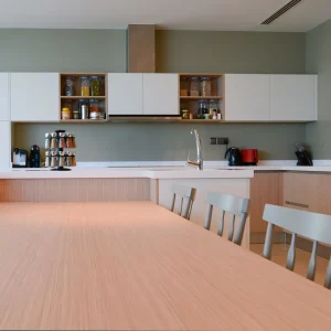 مطبخ مفتوح على منطقة الطعام بتصميم داخلي عصري مطبخ مفتوح على منطقة الطعام بتصميم داخلي عصري